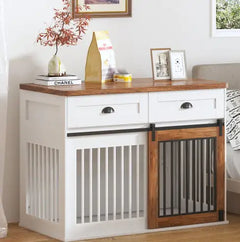 Elegant Stylish Wooden Dog Crate, Cage, Kennel