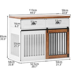 Elegant Stylish Wooden Dog Crate, Cage, Kennel