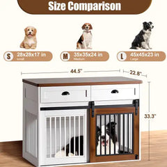 Elegant Stylish Wooden Dog Crate, Cage, Kennel