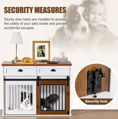 Elegant Stylish Wooden Dog Crate, Cage, Kennel